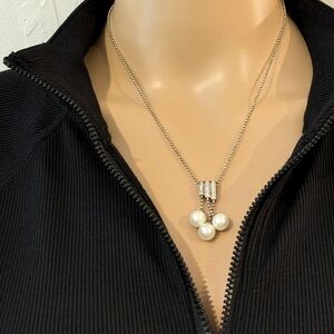 925 Silver and cultured pearl necklace